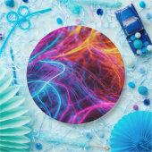 ネオン線 ペーパープレート (パーティー)