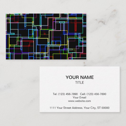 ネオン線 名刺 (正面/裏面)