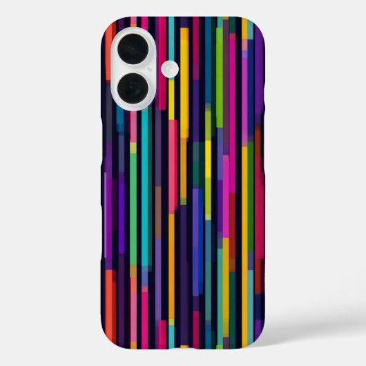 ネオン縦縞模様 Case-Mate iPhoneケース (裏面)