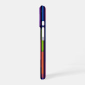 ネオン縦縞模様 iPhone 16ケース (左側面)