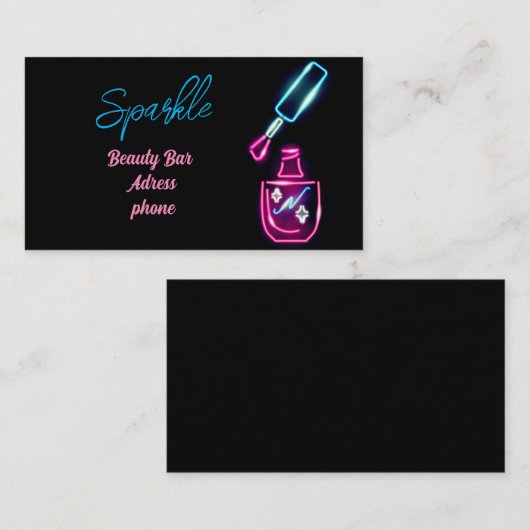 ネオン美しい 名刺 (正面/裏面)