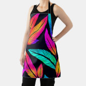 ネオン羽パタン鮮やかアート エプロン (インサイチュ)