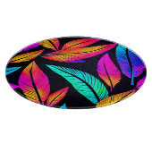 ネオン羽パタン鮮やかアート カッティングボード (角)