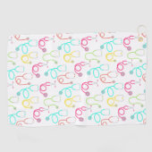 ネオン聴診器パターン ゴルフタオル (横)