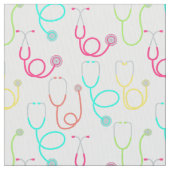 ネオン聴診器パターン ファブリック (クローズアップ)