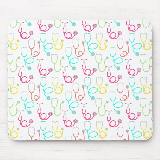 ネオン聴診器パターン マウスパッド (正面)
