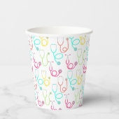 ネオン聴診器パターン 紙コップ (正面)