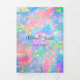 ネオン背景3折パンフレット 三つ折り招待状