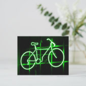 ネオン自転車はがき ポストカード (スタンド正面)