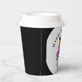 ネオン自転車ライダーハッピーバースデー紙カップ 紙コップ (右)