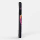 ネオン色のアグレッシブなヒョウのアートワーク Case-Mate iPhoneケース (裏面/右)