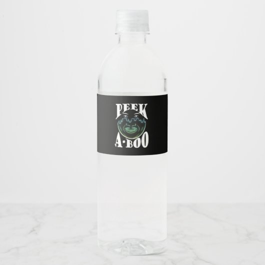 ネオン色のアートワーク – Peekabo ペットボトルラベル (正面)