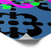 ネオン色のグラフィックツリー ポスター (角)