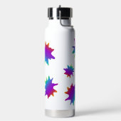 ネオン色のスプラッシュ ウォーターボトル (左面)