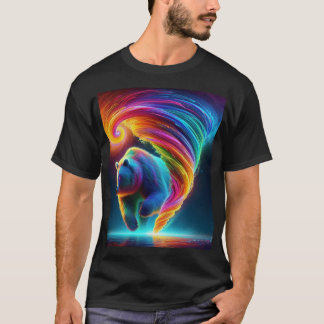 ネオン色のトルネードを持つ。 Tシャツ