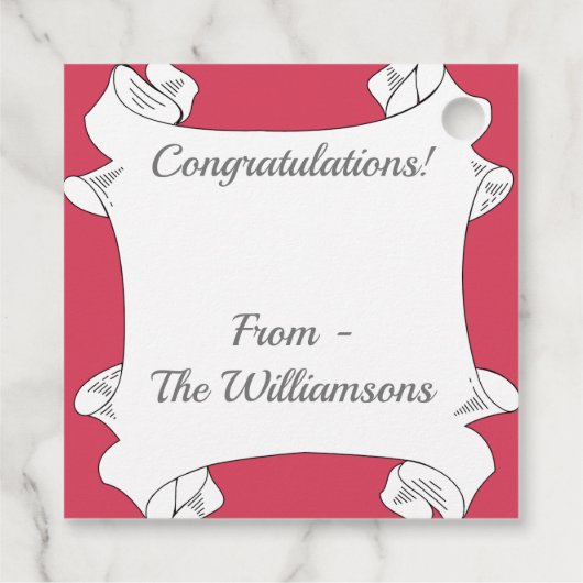 ネオン色のユリの花 フェイバータグ (裏面)