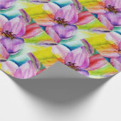 ネオン色のユリの花 ラッピングペーパー (角)