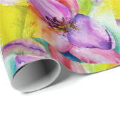 ネオン色のユリの花 ラッピングペーパー (ロールコーナー)
