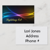 ネオン色の名刺はタイトル及び文字をカスタマイズ 名刺 (正面/裏面)