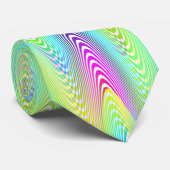 ネオン色の波のシームレストライプームパターン ネクタイ (ロール)