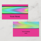 ネオン色の波のシームレストライプームパターン 名刺 (正面/裏面)