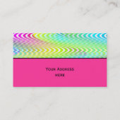 ネオン色の波のシームレストライプームパターン 名刺 (裏面)