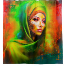 ネオン色の神秘的な女性