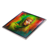 ネオン色の神秘的な女性 タイル (側面)