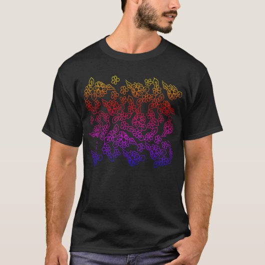 ネオン色の花 Tシャツ (正面)