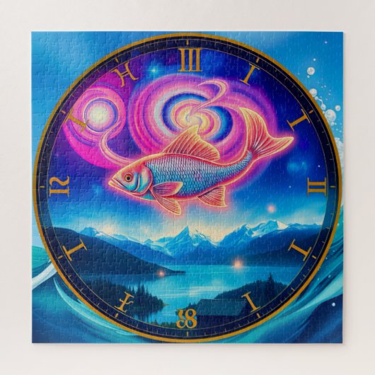 ネオン色の魚 ジグソーパズル (縦)