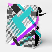 ネオン色ストライプのの幾何模様 フェイバーボックス (裏面サイド)