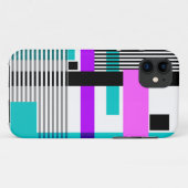 ネオン色ストライプのの幾何模様 Case-Mate iPhoneケース (裏面(横))