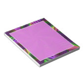 ネオン色フラッ熱狂するシュカラフルフラクタルパターン ノートパッド (アングル)