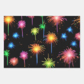 ネオン花火（黒） ラッピングペーパーシート (正面2)