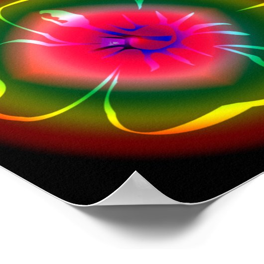 ネオン花 ポスター (角)