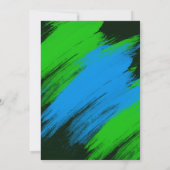 ネオン落書きティーンサッカー ボール招待状 招待状 (裏面)