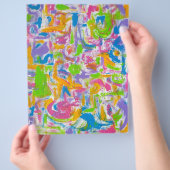 ネオン落書き – 抽象芸術アートブラシストローク チラシ (手)