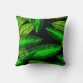 ネオン葉グリンアート買今 クッション (裏面)