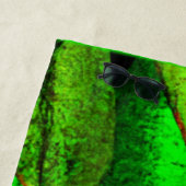 ネオン葉グリンアート買今 ビーチタオル (インサイチュ)