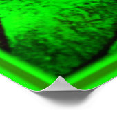 ネオン葉グリンアート買今 ポスター (角)