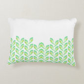 ネオン葉グリーンことわざ- fractal art, irish アクセントクッション (裏面)