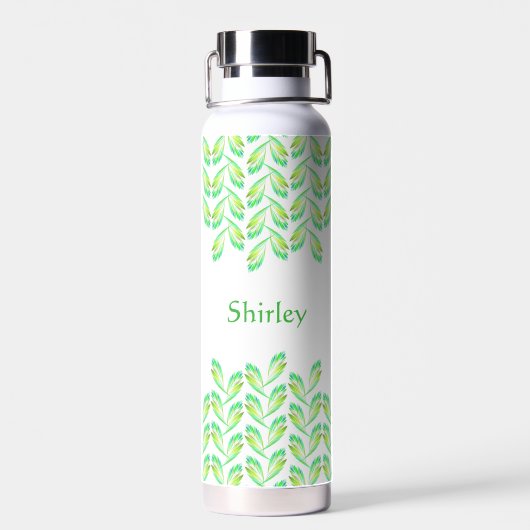 ネオン葉グリーンことわざ- fractal art, irish ウォーターボトル (背面)