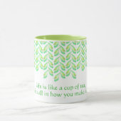 ネオン葉グリーンことわざ- fractal art, irish マグカップ (中央)