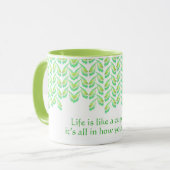 ネオン葉グリーンことわざ- fractal art, irish マグカップ (正面左)