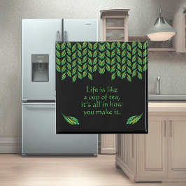 ネオン葉グリーンことわざ- fractal art, irish マグネット