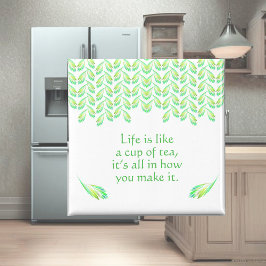 ネオン葉グリーンことわざ- fractal art, irish マグネット