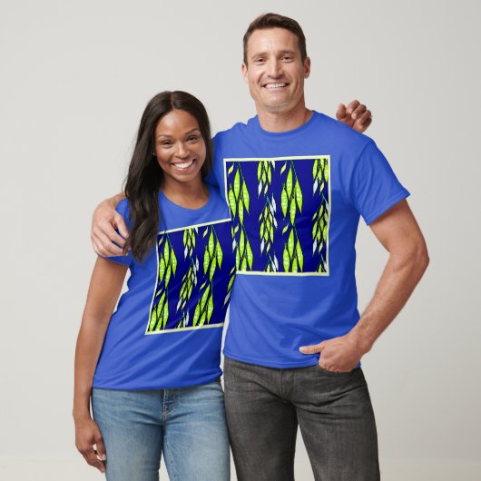 ネオン葉分岐模様 Tシャツ (ユニセックス)