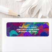 ネオン葉差出人住所ラベル ラベル (インサイチュ)