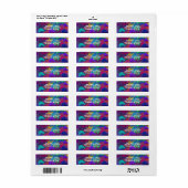 ネオン葉差出人住所ラベル ラベル (フルシート)