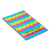 ネオン虹のジグザグ形 ノートブック (右側)